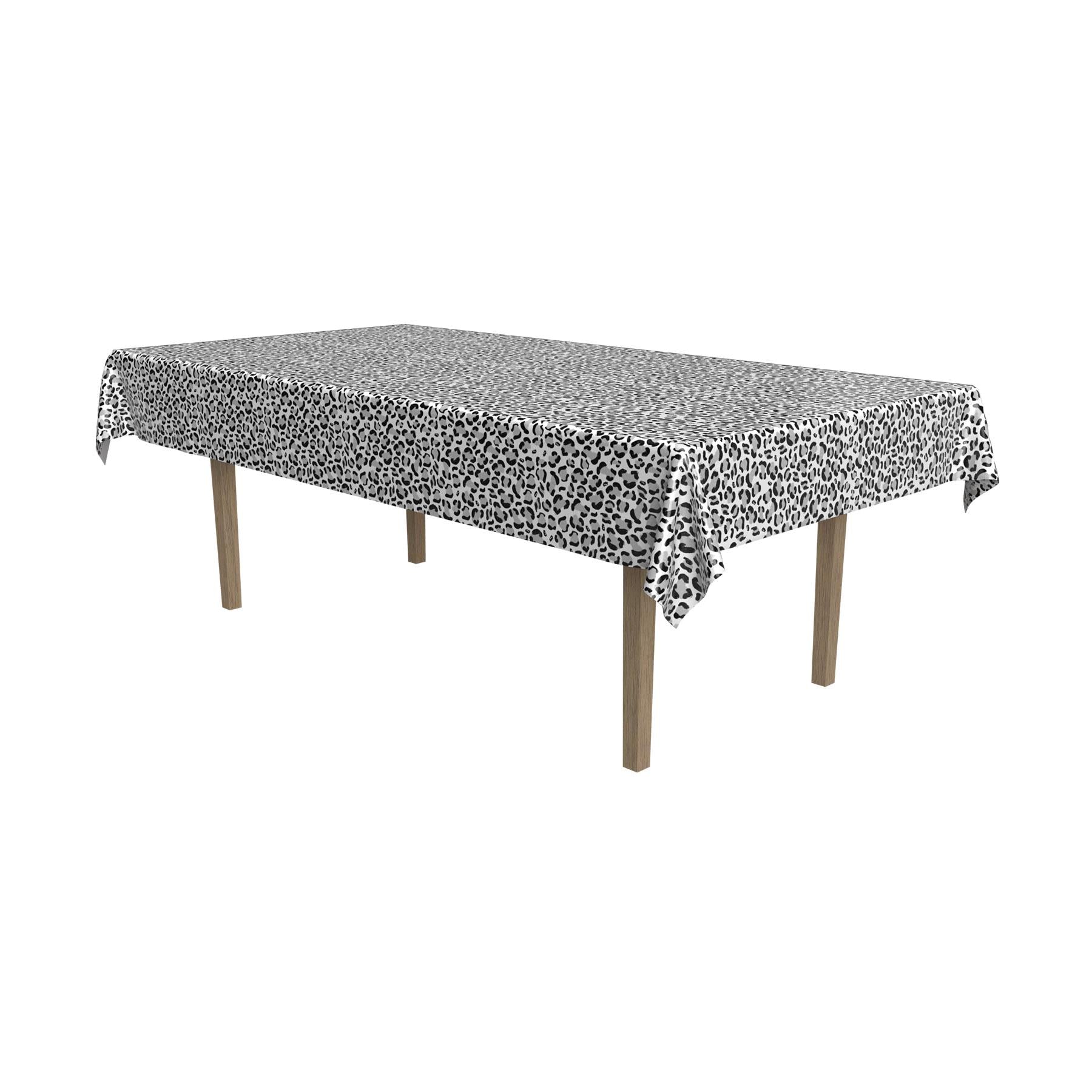 Snow Leopard Print Party Tablecover (12 per Case)