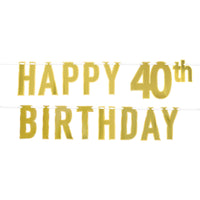 Beistle Foil Happy 40th Birthday Party Streamer (Case of 12)