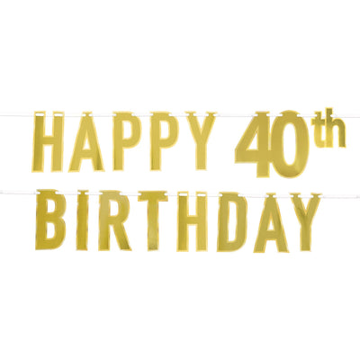 Beistle Foil Happy 40th Birthday Party Streamer (Case of 12)