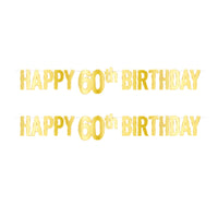 Bulk Foil Happy  60th  Birthday Streamer (Case of 12) by Beistle