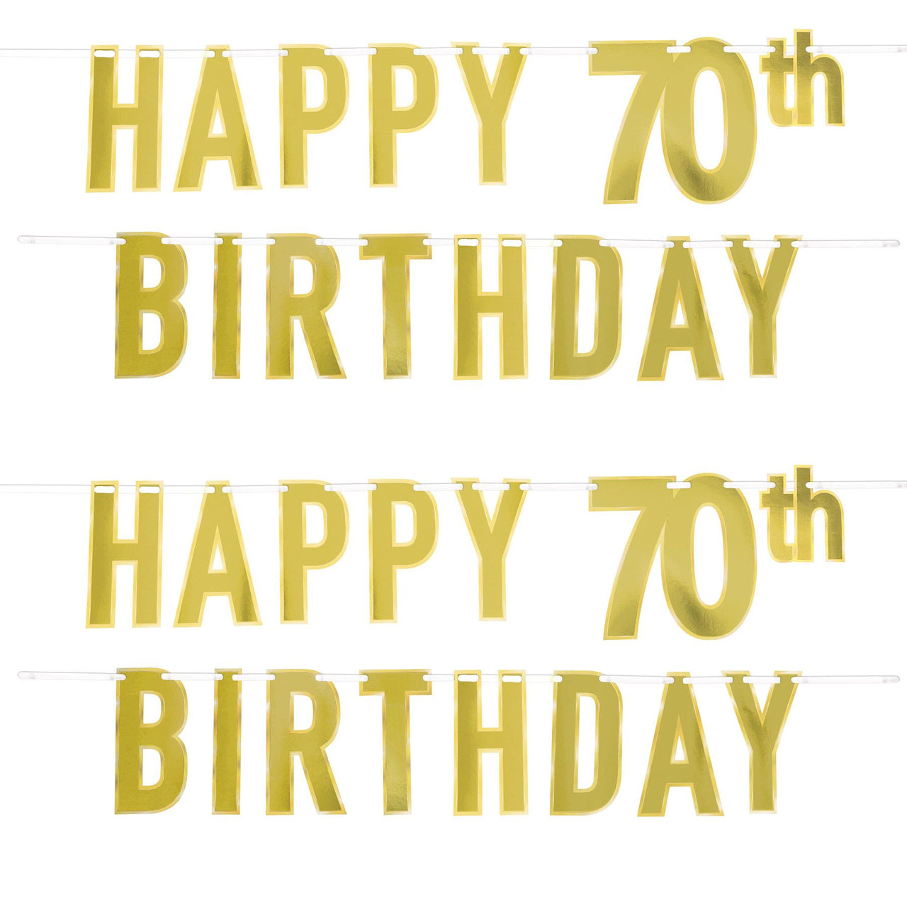 Bulk Foil Happy  70th  Birthday Streamer (Case of 12) by Beistle
