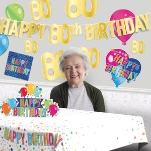 Bulk Foil Happy  80th  Birthday Streamer (Case of 12) by Beistle