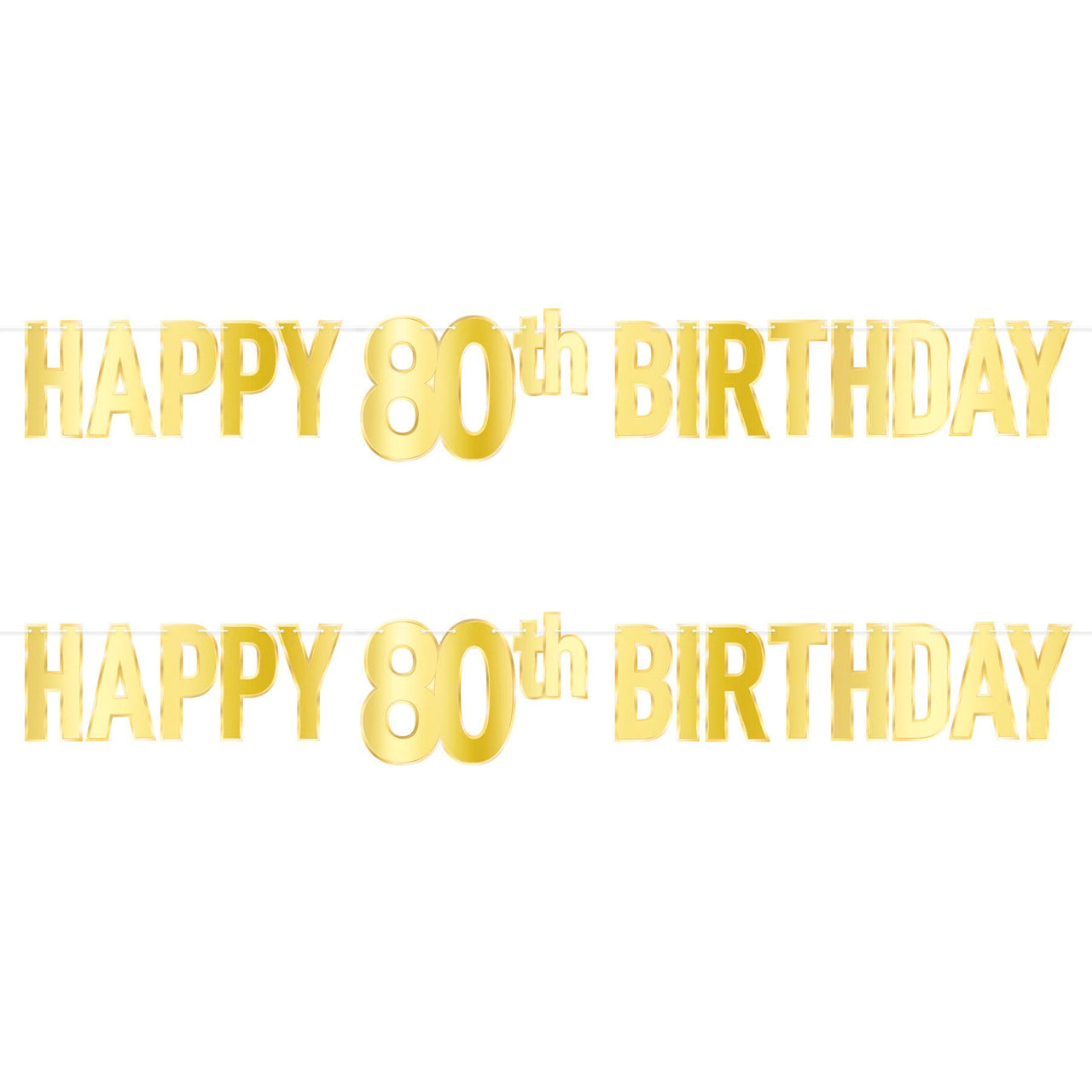 Bulk Foil Happy  80th  Birthday Streamer (Case of 12) by Beistle