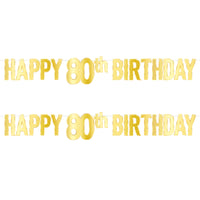 Bulk Foil Happy  80th  Birthday Streamer (Case of 12) by Beistle