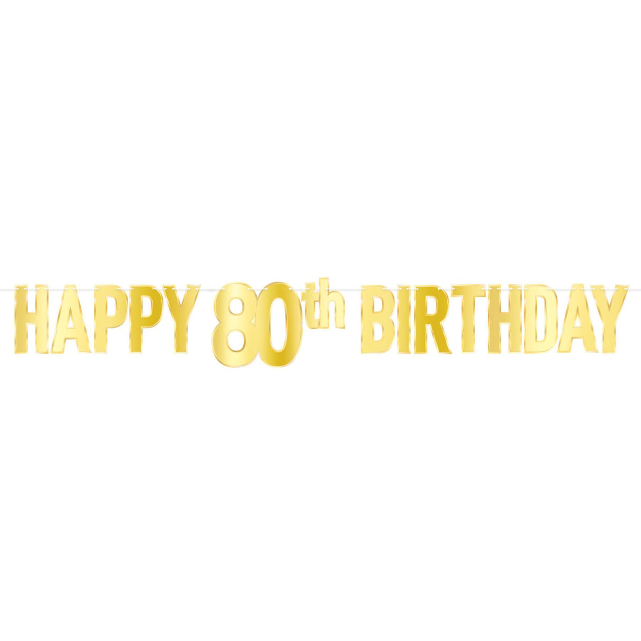 Beistle Foil Happy 80th Birthday Party Streamer (Case of 12)