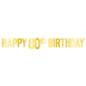 Beistle Foil Happy 80th Birthday Party Streamer (Case of 12)