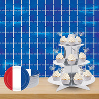 Bulk Blue Metallic Square Curtain (6 Pkgs Per Case) by Beistle