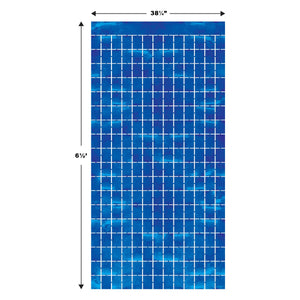 Bulk Blue Metallic Square Curtain (6 Pkgs Per Case) by Beistle