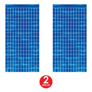Bulk Blue Metallic Square Curtain (6 Pkgs Per Case) by Beistle