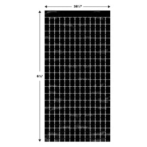 Bulk Black Metallic Square Curtain (6 Pkgs Per Case) by Beistle