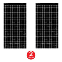 Bulk Black Metallic Square Curtain (6 Pkgs Per Case) by Beistle
