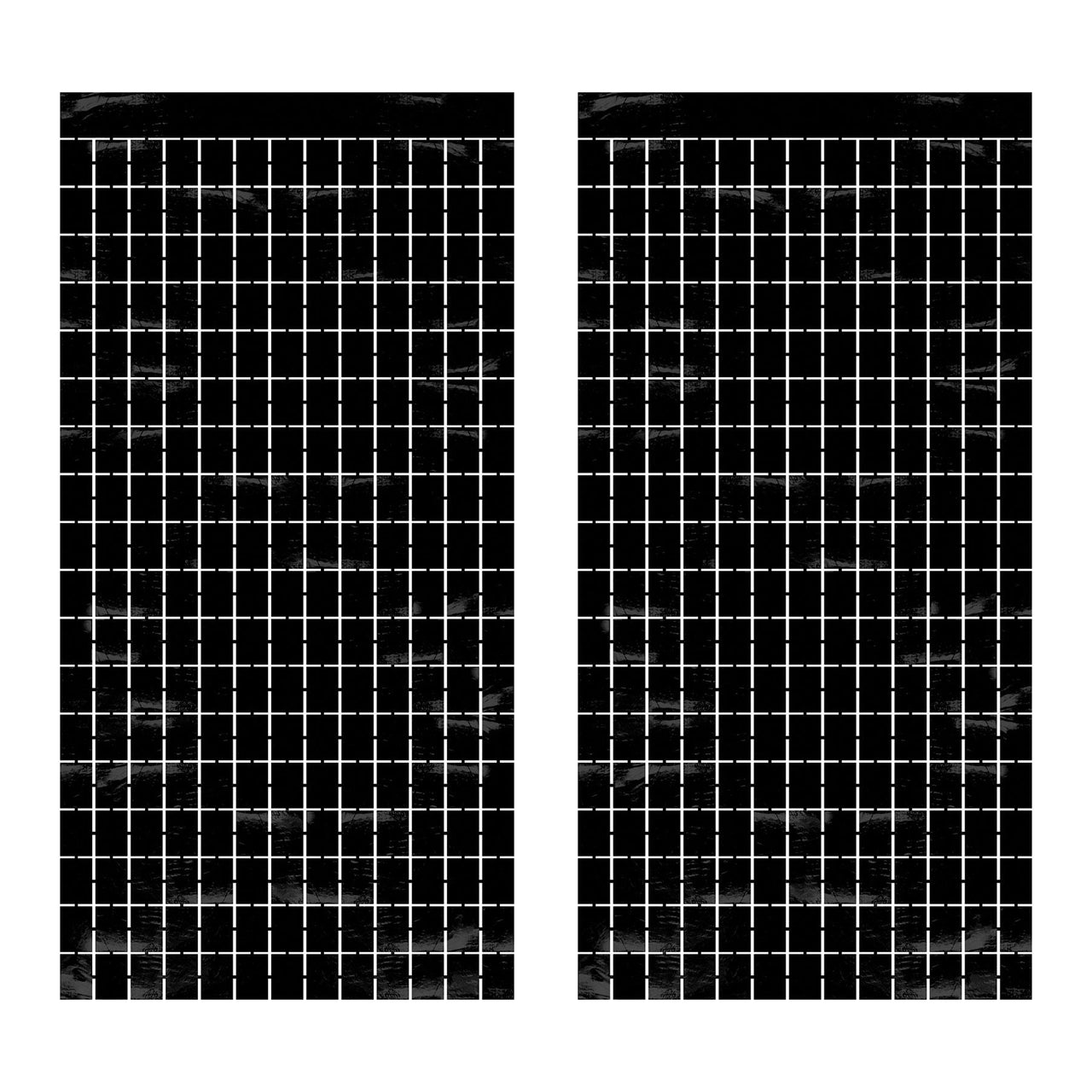 Bulk Black Metallic Square Curtain (6 Pkgs Per Case) by Beistle