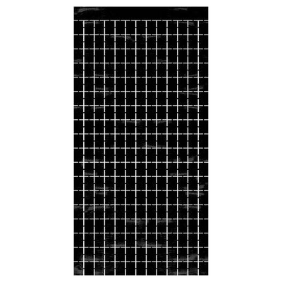 Beistle Black Metallic Party Square Curtain (6 Per Case)
