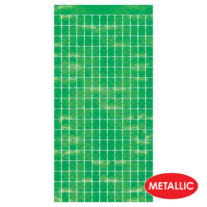 Bulk Green Metallic Square Curtain (6 Pkgs Per Case) by Beistle