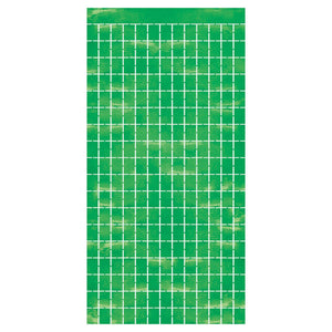 Beistle Green Metallic Party Square Curtain (6 Per Case)