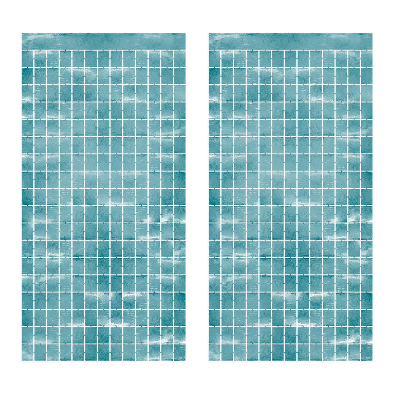 Bulk Light Blue Metallic Square Curtain (6 Pkgs Per Case) by Beistle