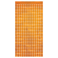 Beistle Orange Metallic Party Square Curtain (6 Per Case)