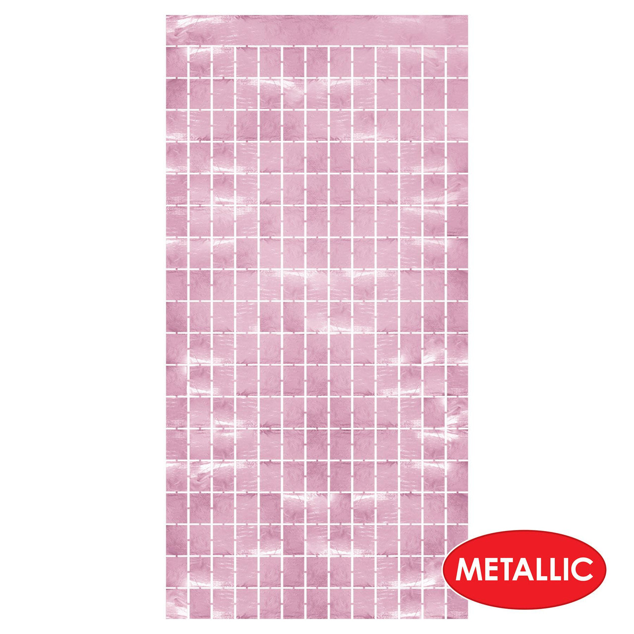 Bulk Pink Metallic Square Curtain (6 Pkgs Per Case) by Beistle