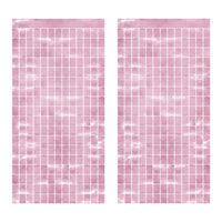 Bulk Pink Metallic Square Curtain (6 Pkgs Per Case) by Beistle