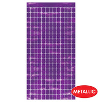 Bulk Purple Metallic Square Curtain (6 Pkgs Per Case) by Beistle