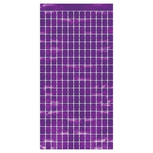 Beistle Purple Metallic Party Square Curtain (6 Per Case)