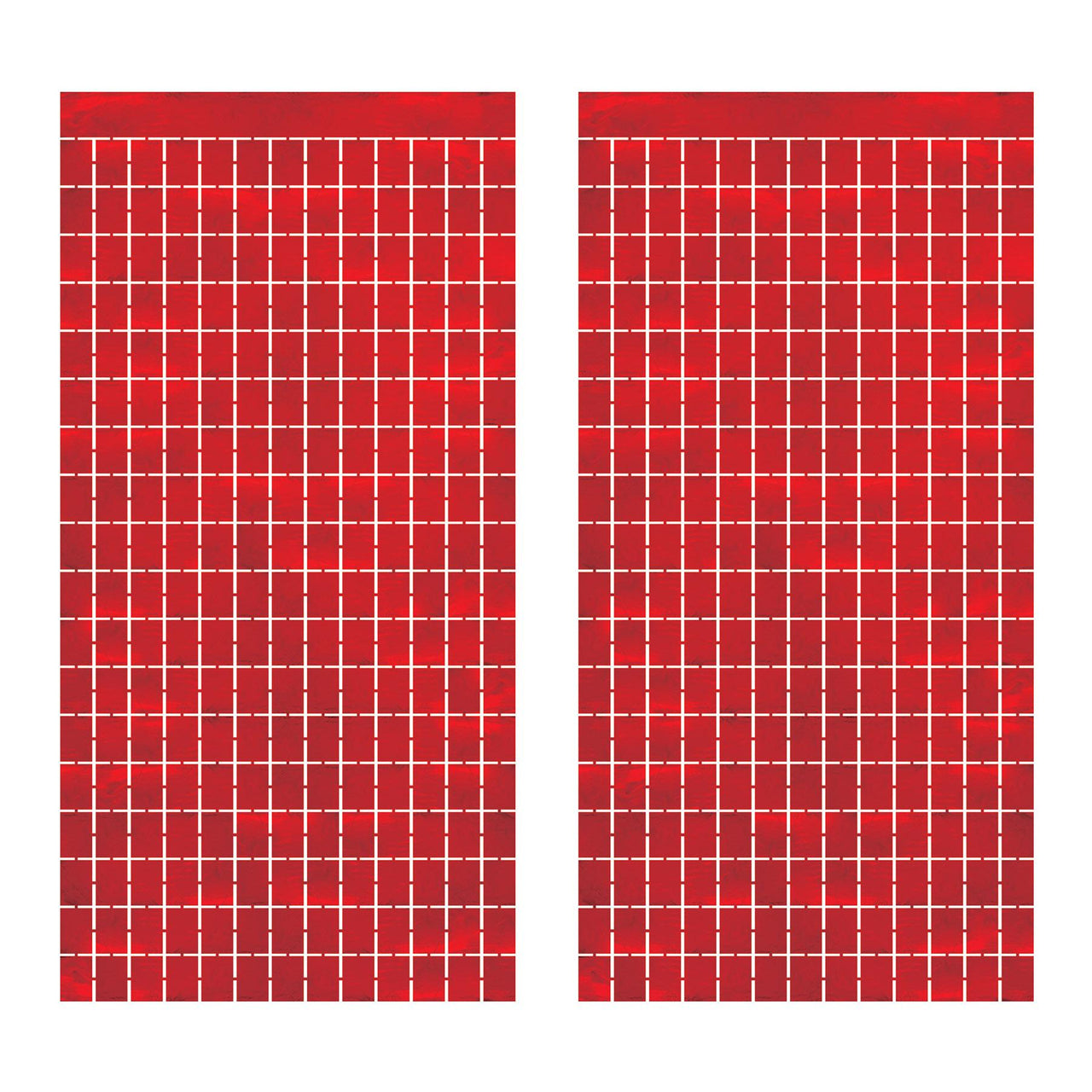 Bulk Red Metallic Square Curtain (6 Pkgs Per Case) by Beistle