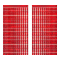 Bulk Red Metallic Square Curtain (6 Pkgs Per Case) by Beistle