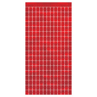 Beistle Red Metallic Party Square Curtain (6 Per Case)