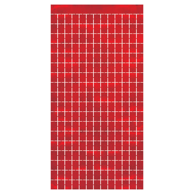 Beistle Red Metallic Party Square Curtain (6 Per Case)
