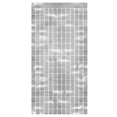 Beistle Metallic Party Square Curtain - Silver (Case of 6)