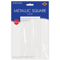 Bulk White Metallic Square Curtain (6 Pkgs Per Case) by Beistle