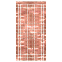 Beistle Metallic Party Square Curtain - Rose Gold