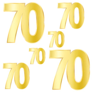 Beistle Foil 70th Birthday Party Cutouts (Case of 72)