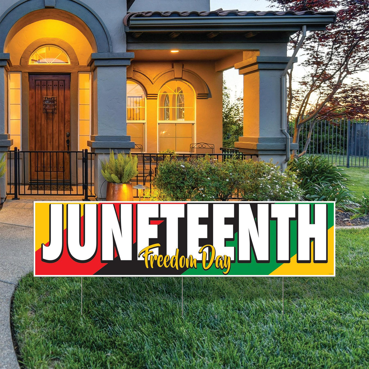 Bulk Plastic Jumbo Juneteenth Yard Sign (Case of 6) by Beistle