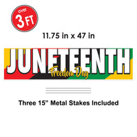 Bulk Plastic Jumbo Juneteenth Yard Sign (Case of 6) by Beistle