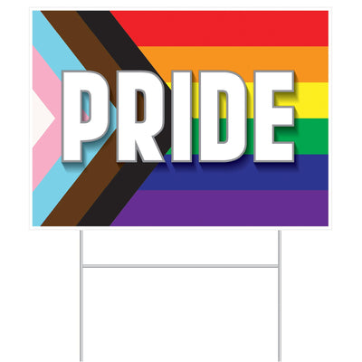 Beistle Plastic Pride Flag Party Yard Sign (Case of 6)