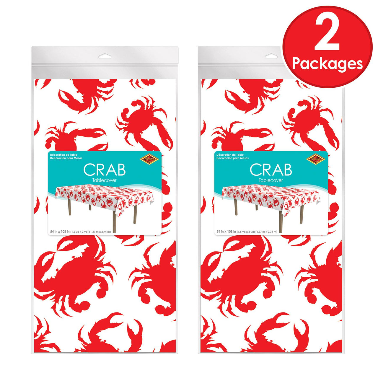 Bulk Crab Tablecover (Case of 12) by Beistle