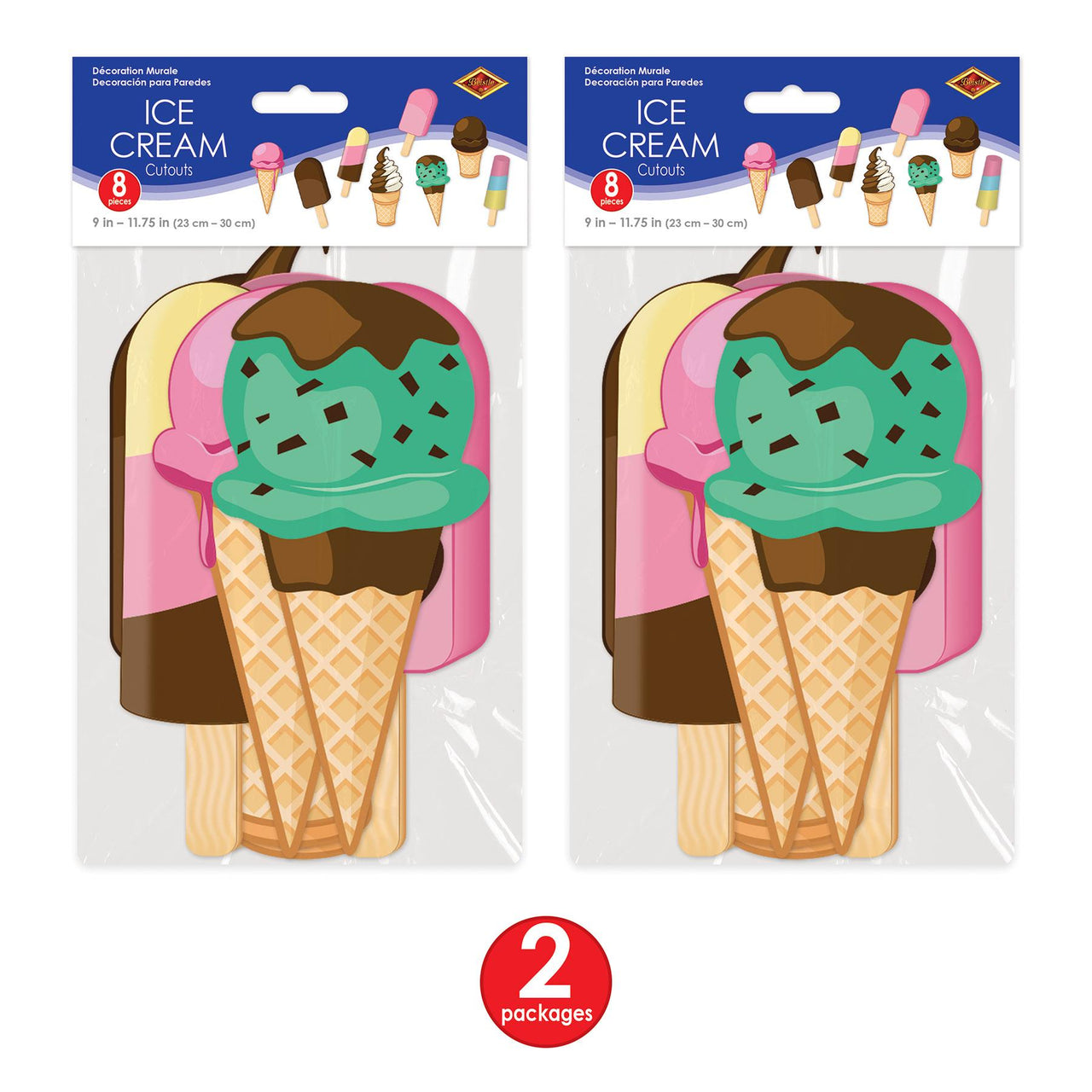 Bulk Ice Cream Cutouts (Case of 96) by Beistle