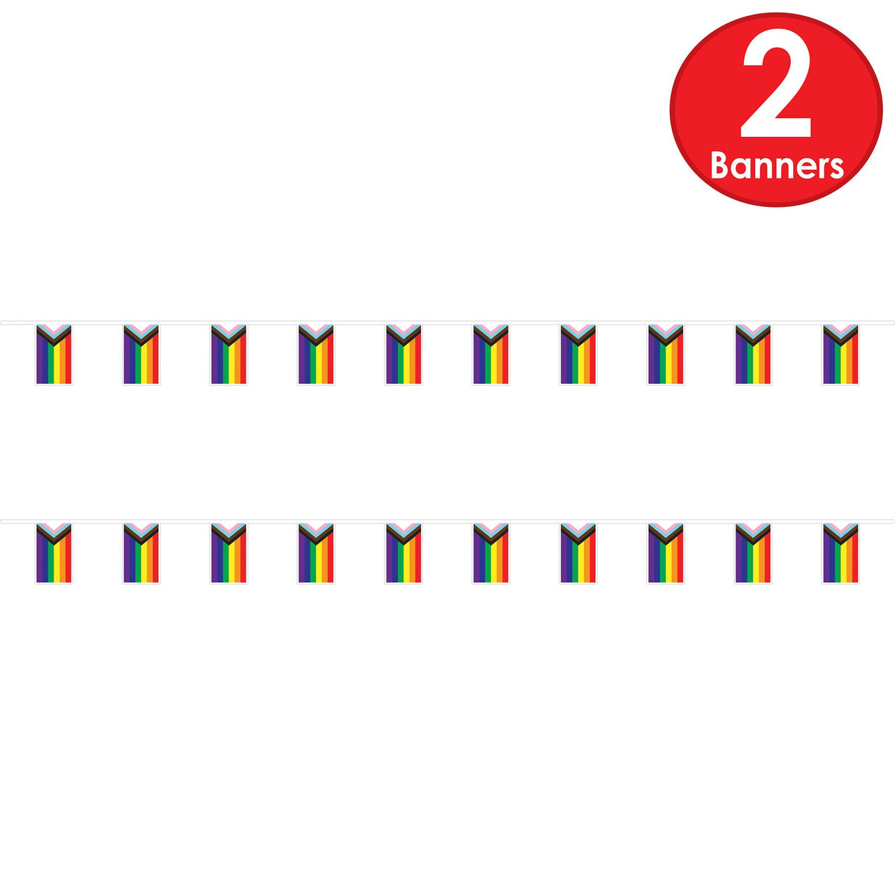 Bulk Pride Flag Pennant Banner (Case of 12) by Beistle