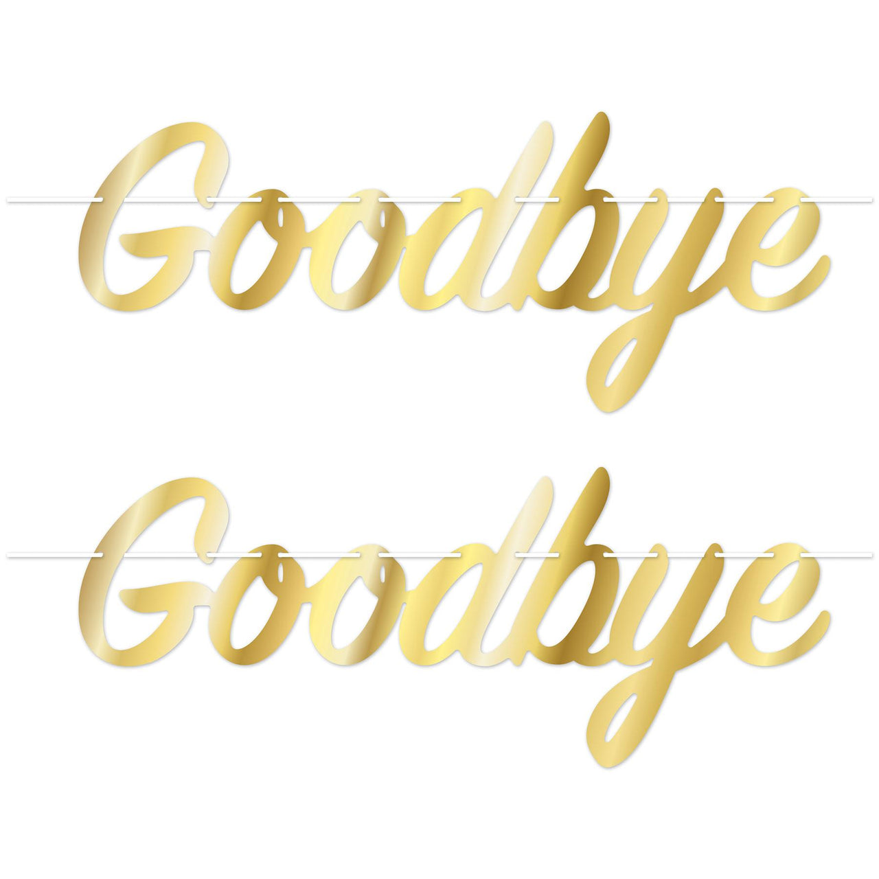 Bulk Foil Goodbye Streamer (12 Pkgs Per Case) by Beistle