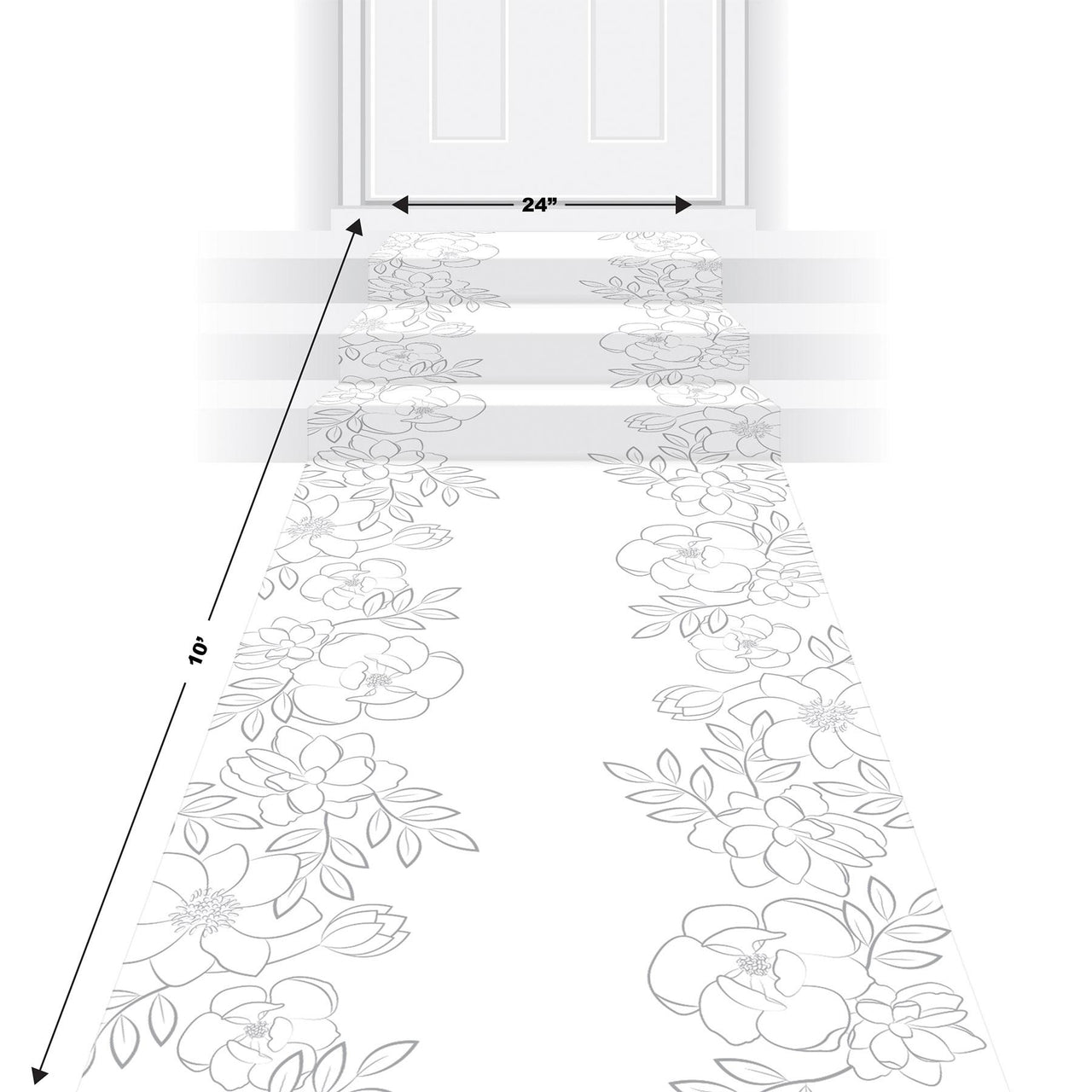 Bulk Floral Runner (6 Pkgs Per Case) by Beistle
