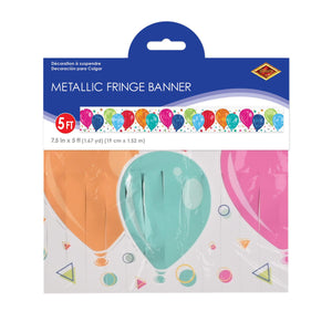 Beistle Metallic Balloons Fringe Banner