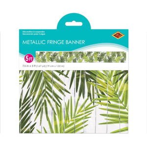 Beistle Metallic Palm Leaf Fringe Banner