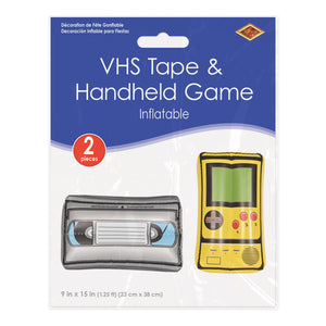 Bulk Inflatable VHS Tape & Handheld Game Set (6 Pkgs Per Case) by Beistle
