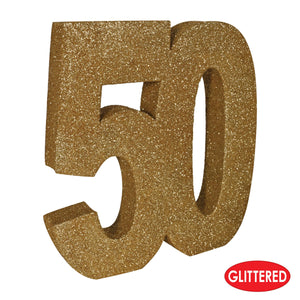 Bulk 3-D Glittered 50 Centerpiece (6 Pkgs Per Case) by Beistle