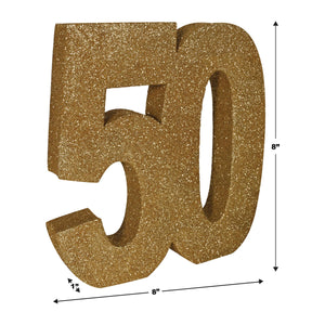 Bulk 3-D Glittered 50 Centerpiece (6 Pkgs Per Case) by Beistle