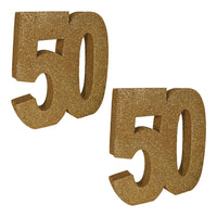 Bulk 3-D Glittered 50 Centerpiece (6 Pkgs Per Case) by Beistle
