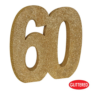 Bulk 3-D Glittered 60 Centerpiece (6 Pkgs Per Case) by Beistle