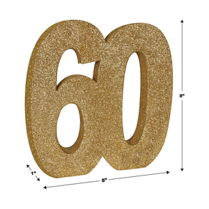 Bulk 3-D Glittered 60 Centerpiece (6 Pkgs Per Case) by Beistle