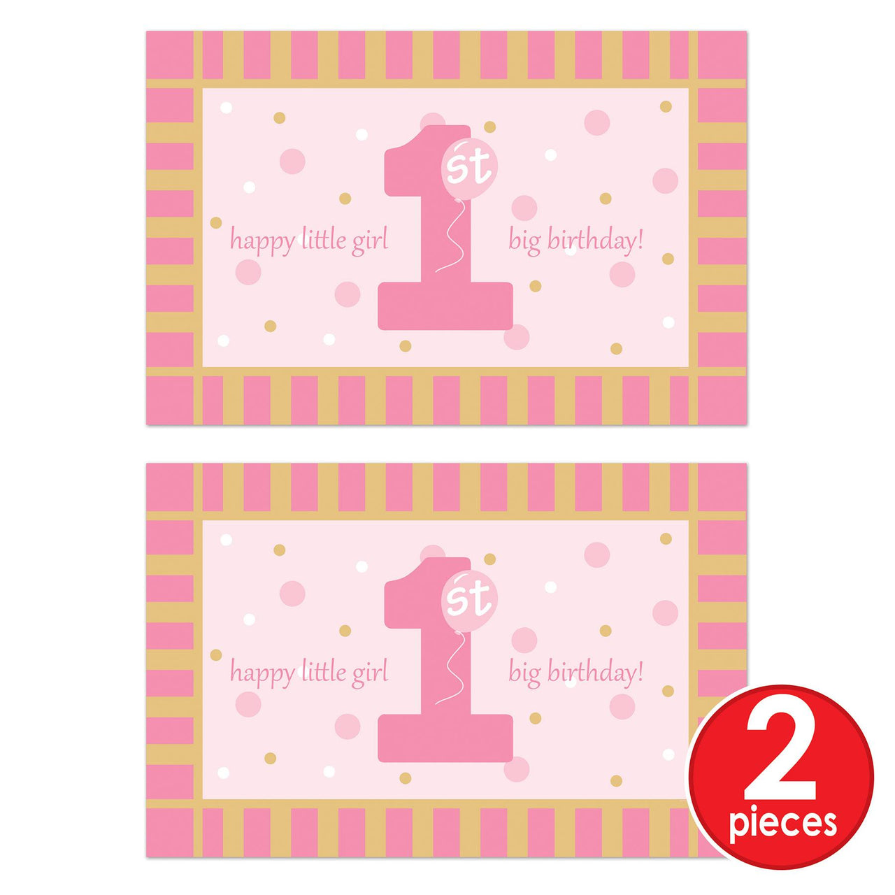 Bulk Plastic 1st Birthday Floor Mat (12 Pkgs Per Case) by Beistle